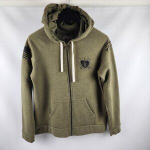 Grunt Style Hoodie Womens 2XL Green Heart of a Queen Graphic Full Zip